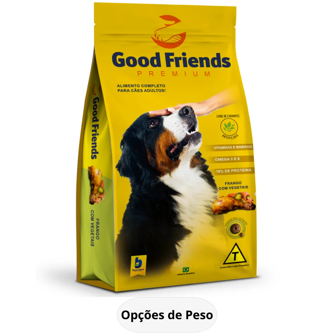 Ração Good Friends Premium para Cães Adultos Frango com Vegetais 15 kg