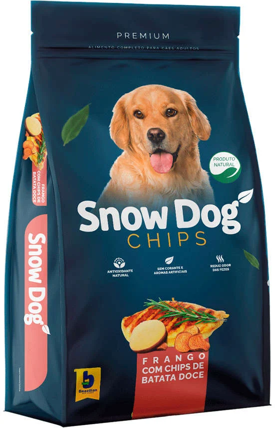 Ração Seca Snow Dog Frango com Chips de Batata Doce para Cães Adultos