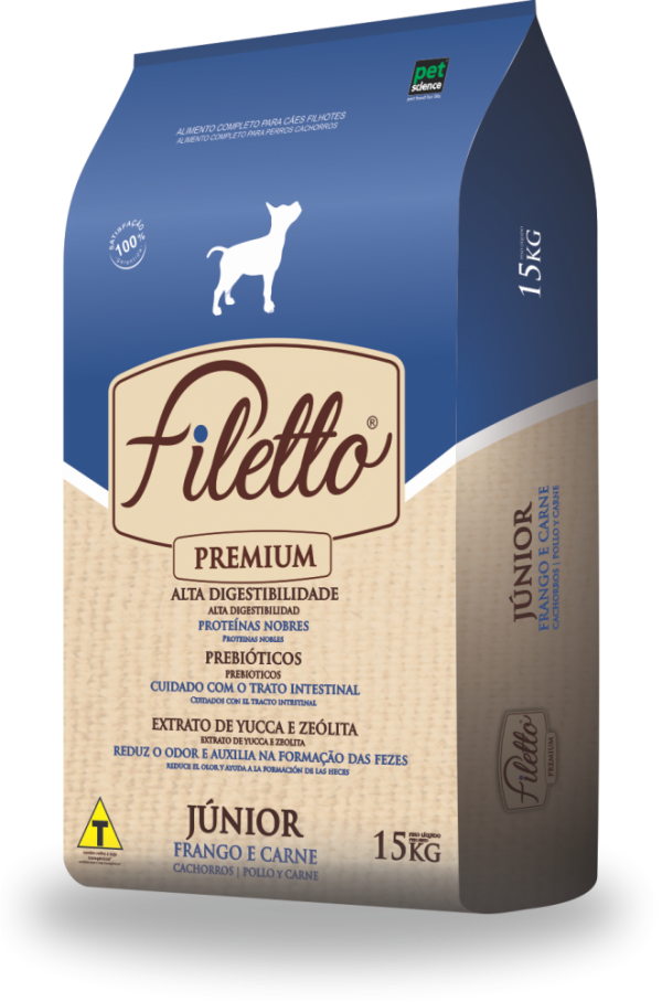 RAÇÃO FILETTO Filhotes 15kg