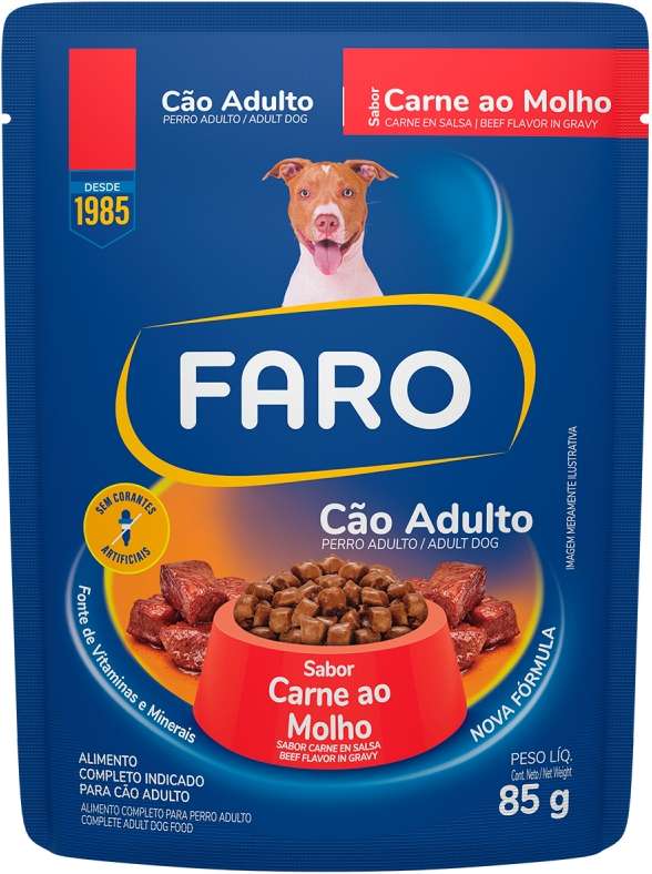 Ração Úmida Faro  para Cães Adultos 85g