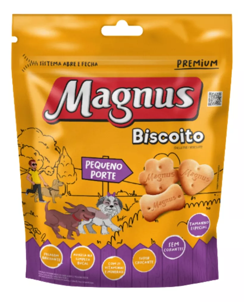 Biscoito Crocante Premium Magnus Cães Pequeno Porte 1kg