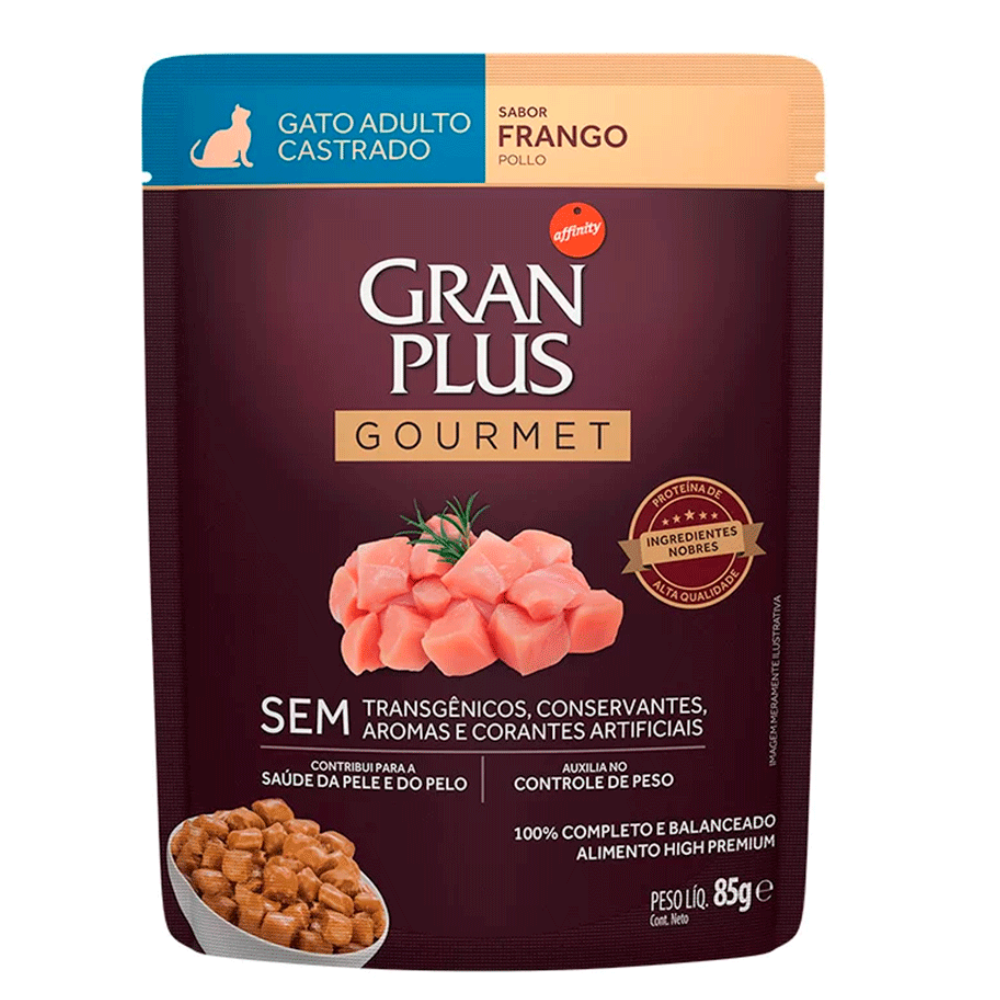 Ração Úmida Gran Plus Gourmet Gatos 100 gr