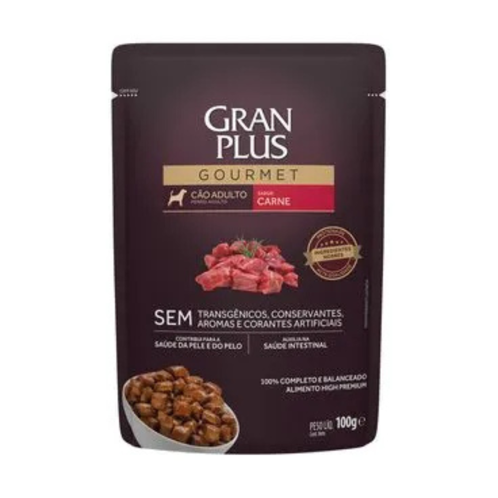 Ração Úmida Gran Plus Gourmet Cães Adultos 100 gr