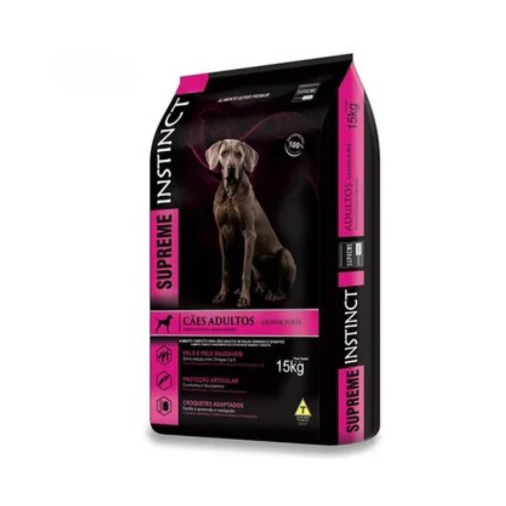 Ração Super Premium Supreme Instinct Adulto Raças Grandes 15kg