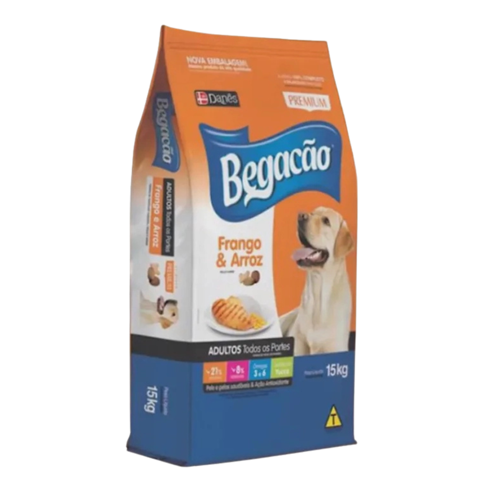 Ração Begacão Frango e Arroz 15KG